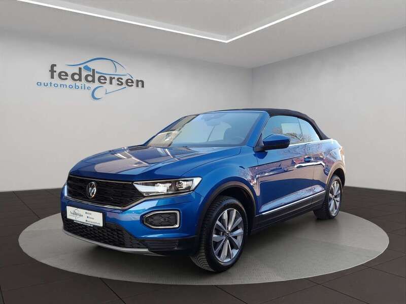 Gebraucht VW T-Roc Cabriolet Style 150 PS (110 kW) 2020 Ravennablau metallic schwarz (metallic) Cabrio