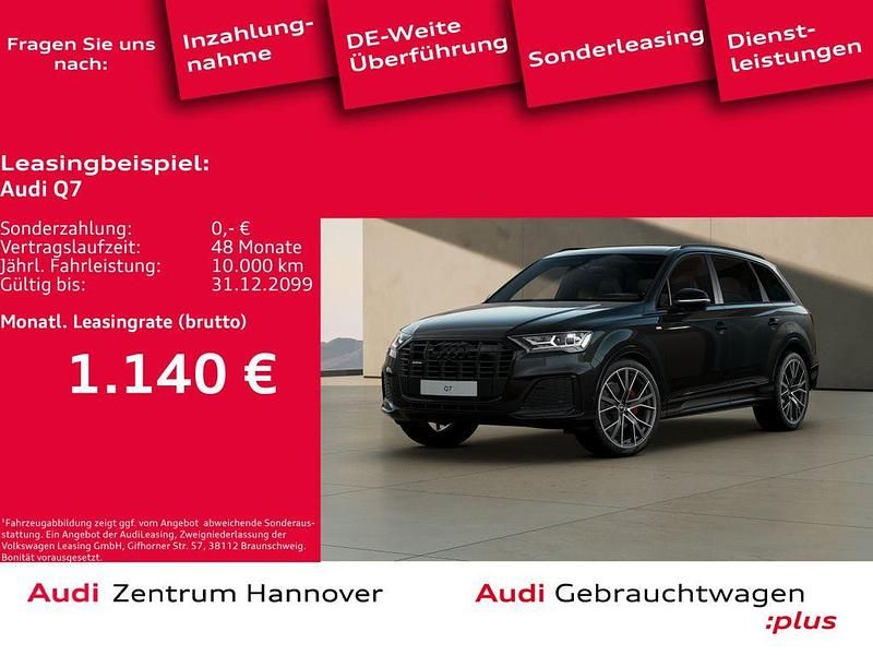 Mythosschwarz metallic Gebraucht 2022 Audi Q7 Ambiente SUV | 67.990 € (Etwas zu teuer) - Bild 1/4