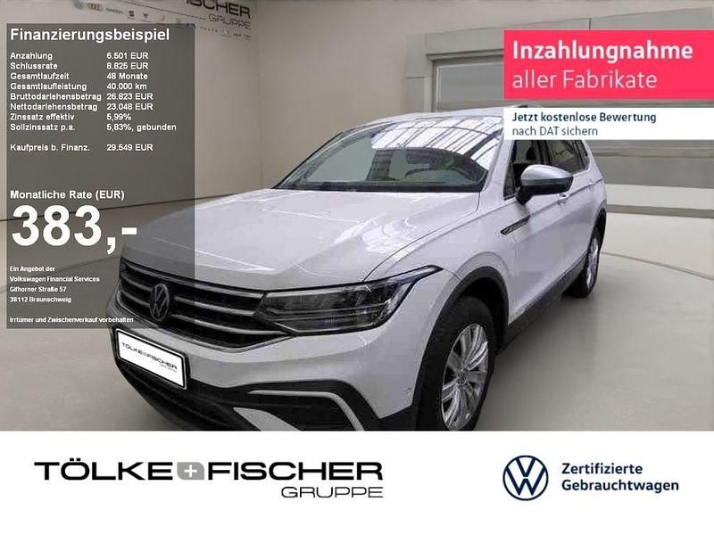 Pure white Gebraucht 2022 VW Tiguan Allspace Life SUV | 29.549 € (Fairer Preis) - Bild 1/2