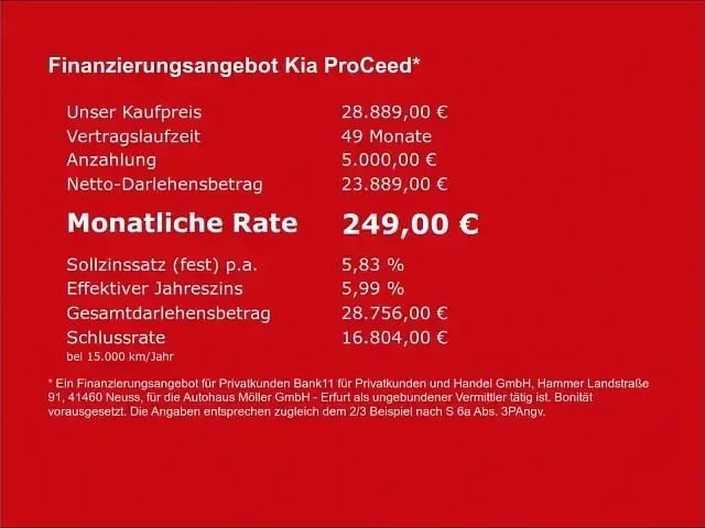 Gebraucht Kia ProCeed GT Comfort 204 PS (150 kW) 2024 Silber Kleinwagen