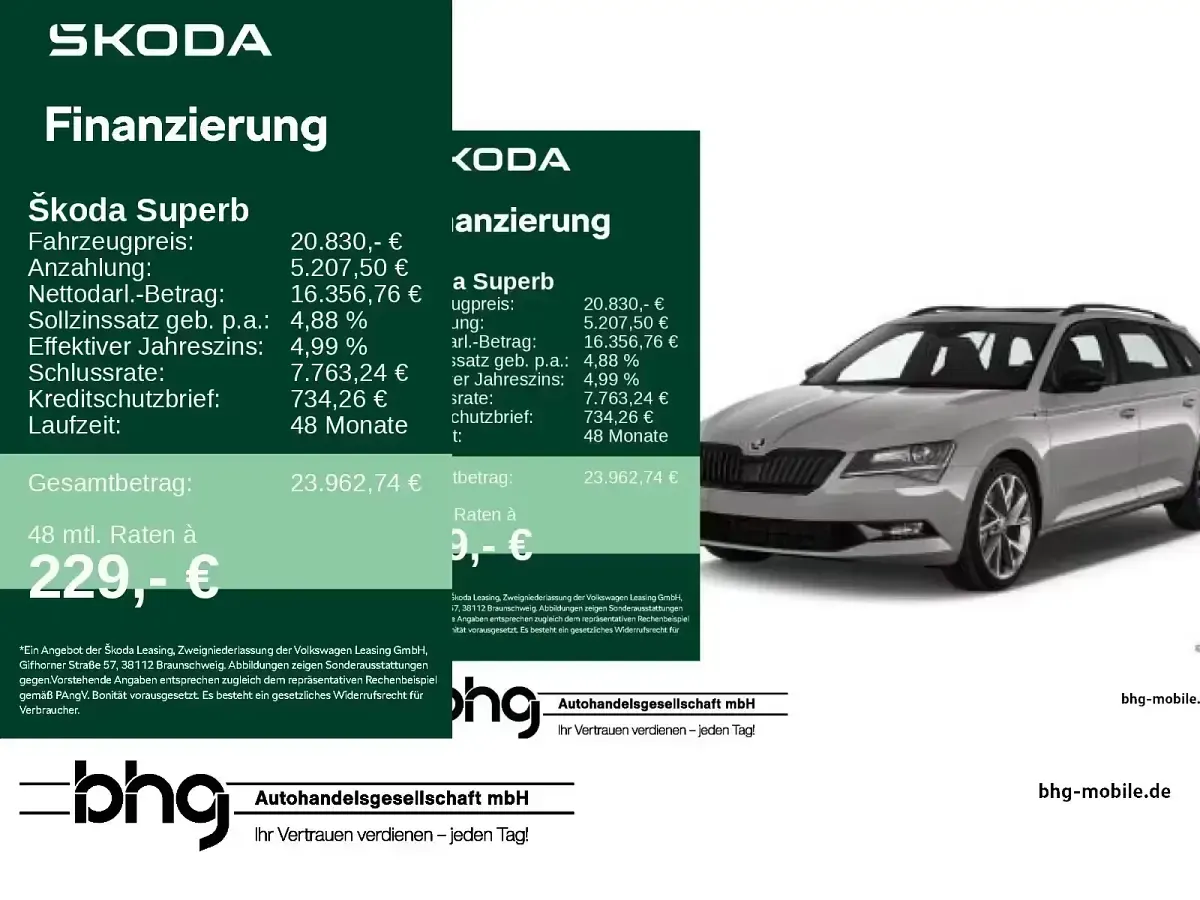 Gebraucht Skoda Superb SportLine 190 PS (139 kW) 2018 Kombi