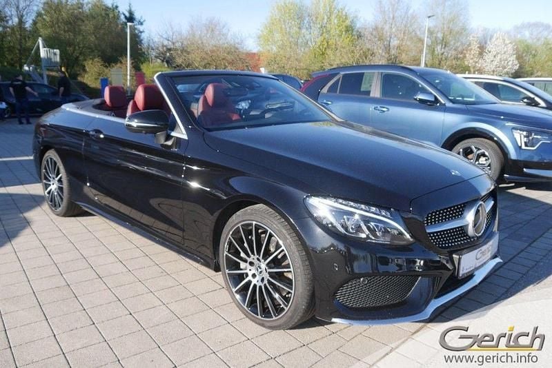 Gebraucht Mercedes C250 AMG line 211 PS (155 kW) 2017 Obsidianschwarz metallic (metallic) Cabrio