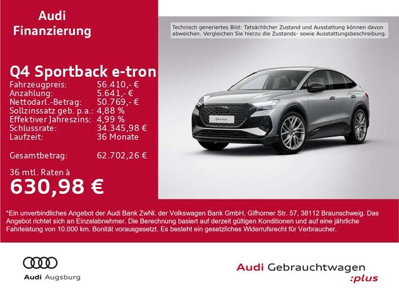 Taifungrau metallic Gebraucht 2025 Audi Q4 e-tron S-Line SUV | 56.410 € (Teuer) - Bild 1/4