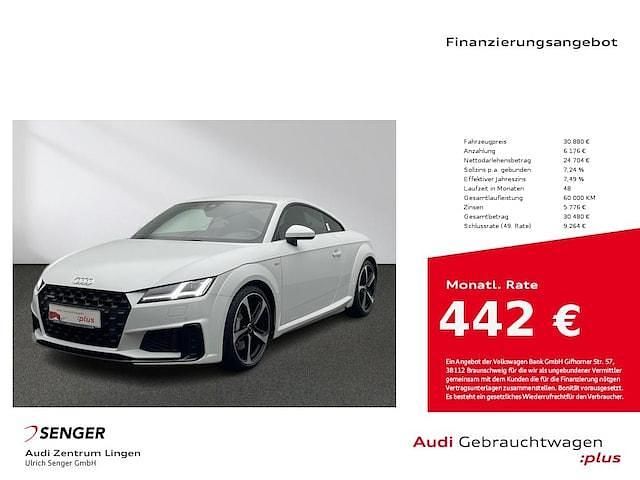 Gletscherweiß metallic Gebraucht 2019 Audi TT Design Coupé | 30.880 € (Fairer Preis) - Bild 1/4