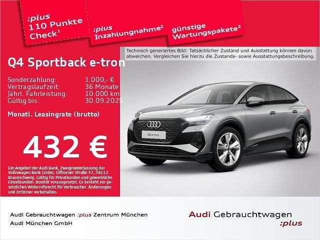 Grau Gebraucht 2025 Audi Q4 Sportback e-tron S-Line SUV | 48.529 € (Guter Preis) - Bild 1/2
