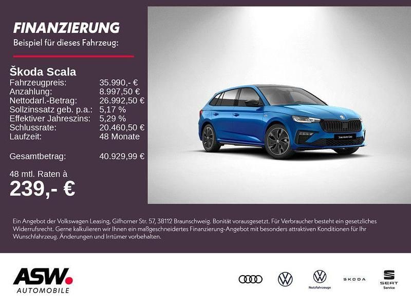 Blau Neu 2025 Skoda Scala Monte Carlo Kleinwagen | 35.990 € - Bild 1/4