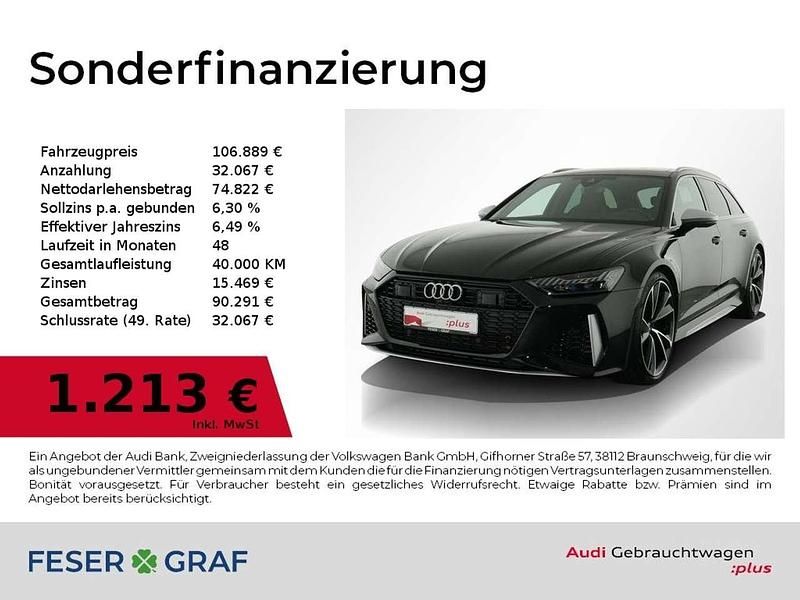 Mythosschwarz metallic Gebraucht 2023 Audi RS6 Sport Kombi | 106.889 € (Superpreis) - Bild 1/2