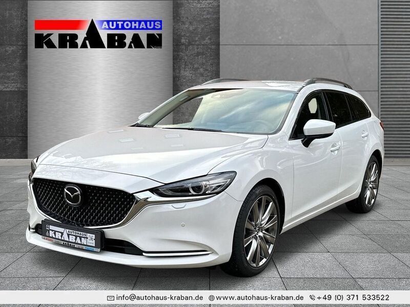 Rhodium weiß Gebraucht 2023 Mazda 6 Exclusive-Line Kombi | 34.890 € (Fairer Preis) - Bild 1/4