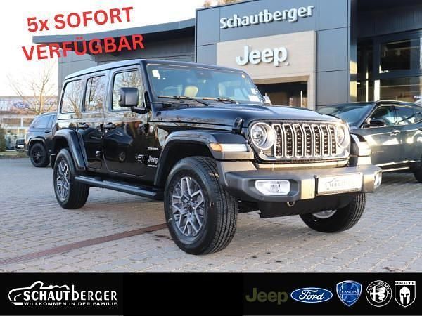 Schwarz (black clear coat) Gebraucht 2024 Jeep Wrangler Sahara SUV | 59.990 € (Guter Preis) - Bild 1/4