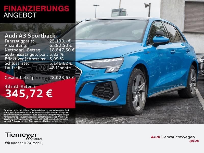 Gebraucht Audi A3 Sportback e-tron S-Line 204 PS (150 kW) 2023 Turboblau Kleinwagen
