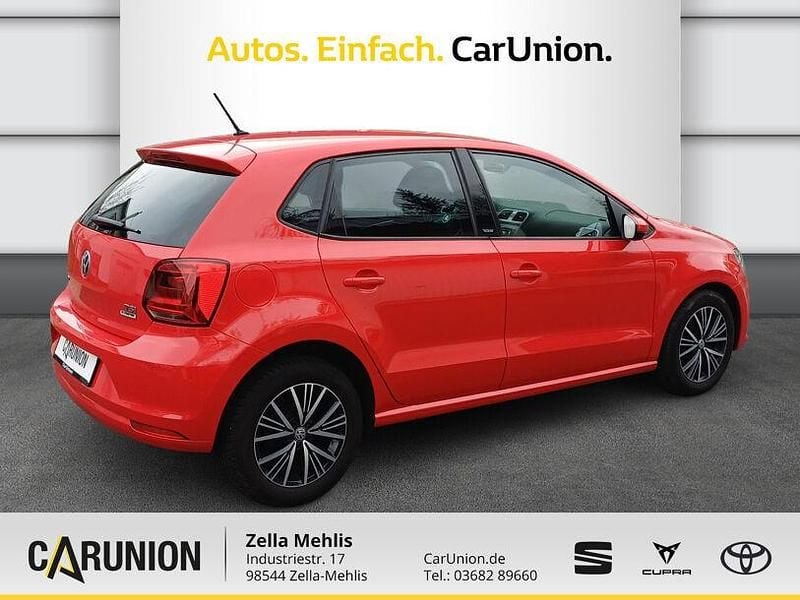 Second-hand VW Polo Allstar 90 CP (66 kW) 2016 Roșu Berlinǎ