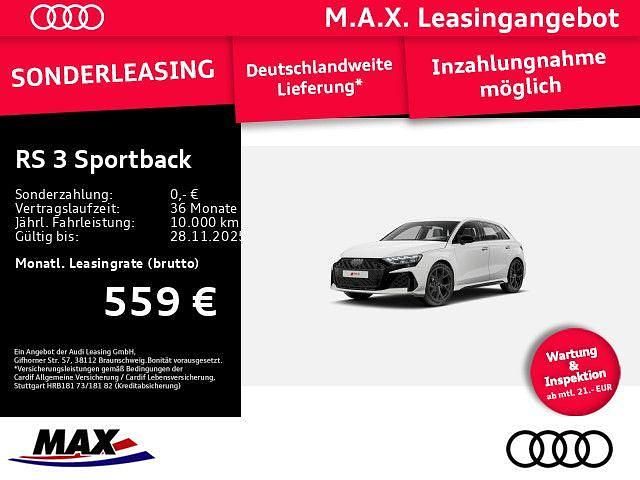 Weiß Gebraucht 2024 Audi RS3 Sportback Ambiente Kleinwagen | 53.480 € (Superpreis) - Bild 1/3