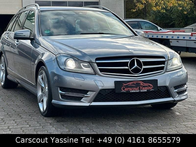 Silber Gebraucht 2014 Mercedes C220 AMG line Kombi | 10.490 € (Guter Preis) - Bild 1/4