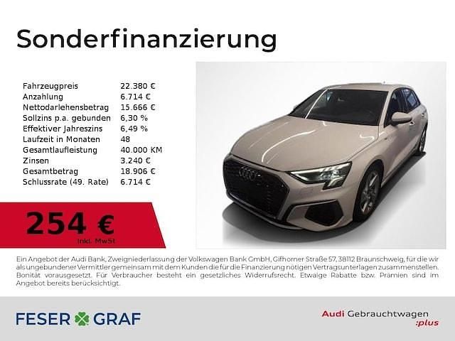 Ibisweiß Gebraucht 2021 Audi A3 S-Line Limousine | 22.380 € (Fairer Preis) - Bild 1/2