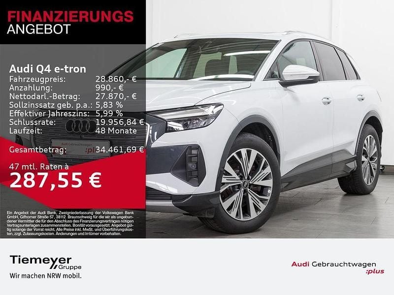 Weiß Gebraucht 2022 Audi Q4 e-tron Advanced Plus SUV | 28.860 € (Superpreis) - Bild 1/4
