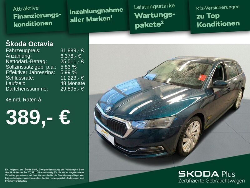 Lavablau metallic met. Gebraucht 2023 Skoda Octavia Style Kombi | 31.889 € (Etwas zu teuer) - Bild 1/4