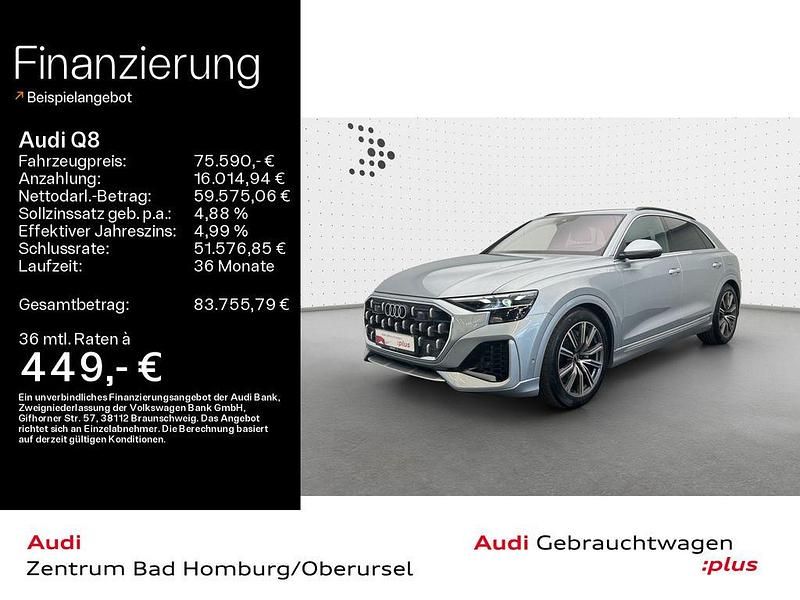 Satellitsilber metallic Gebraucht 2024 Audi Q8 Ambiente SUV | 75.590 € (Teuer) - Bild 1/4