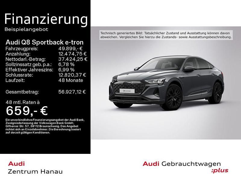 Grau Gebraucht 2023 Audi Q8 e-tron Advanced Plus SUV | 49.899 € (Fairer Preis) - Bild 1/4