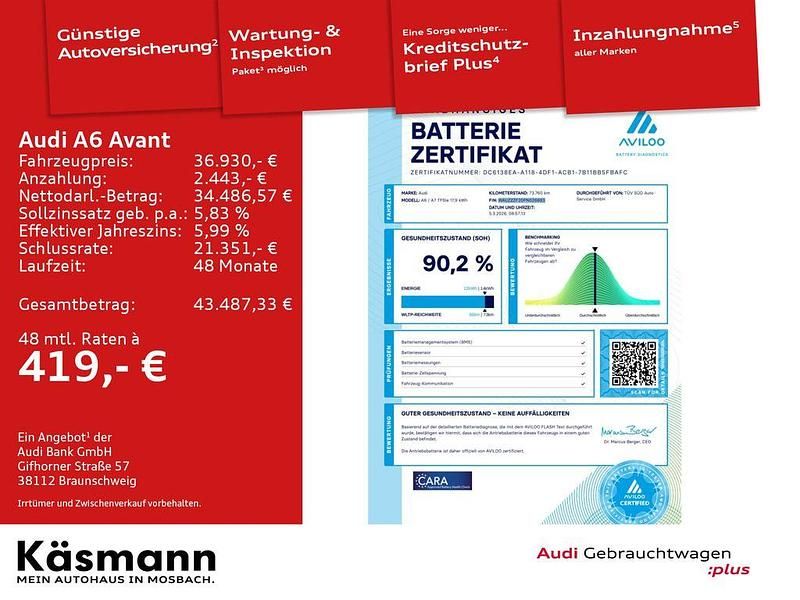 Gebraucht Audi A6 S-Line 367 PS (269 kW) 2022 Mythosschwarz metallic (metallic) Kombi