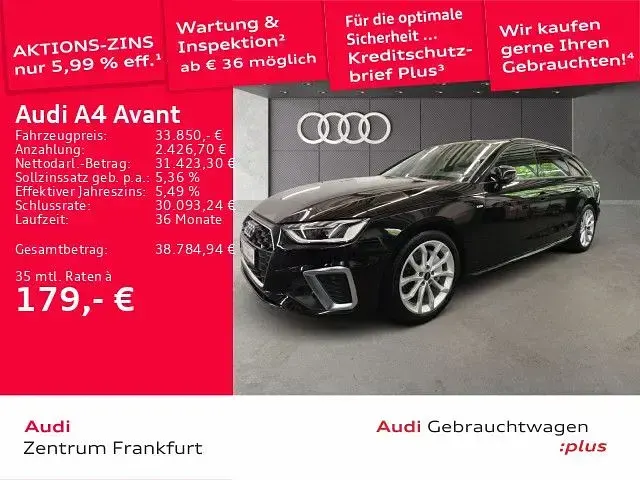 Gebraucht Audi A4 S-Line 204 PS (150 kW) 2024 Mythosschwarz metallic Kombi