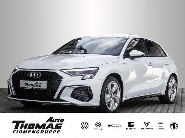 Weiß Gebraucht 2023 Audi A3 Sportback S-Line Limousine | 32.589 € (Fairer Preis) - Bild 1/3