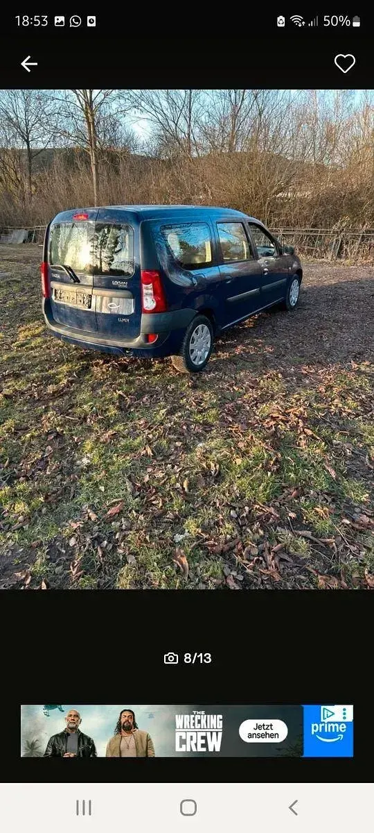 Gebraucht Dacia Logan MCV 75 PS (55 kW) 2008 Blau Kombi