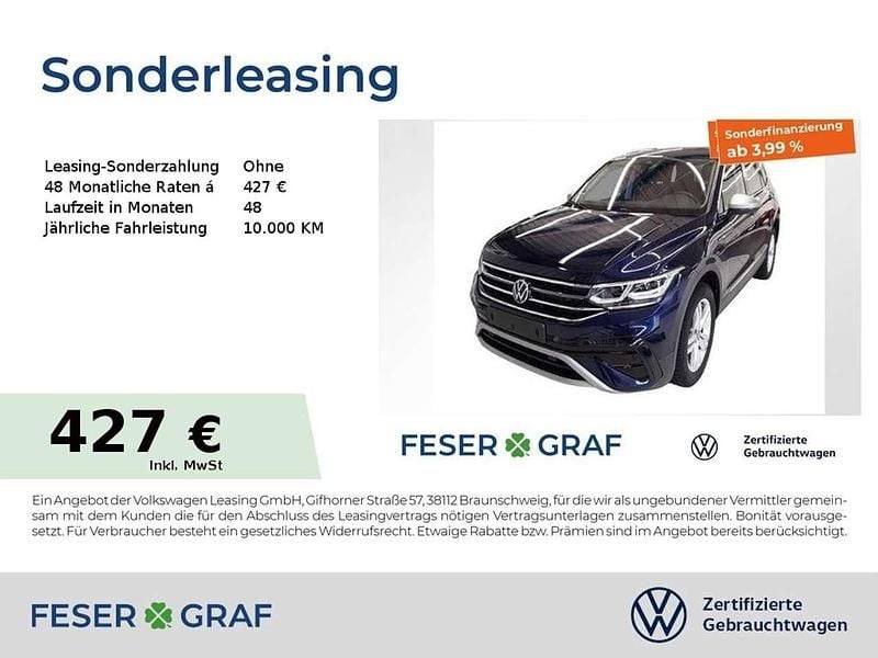 Atlantic blue metallic Gebraucht 2024 VW Tiguan Elegance SUV | 43.950 € (Guter Preis) - Bild 1/2