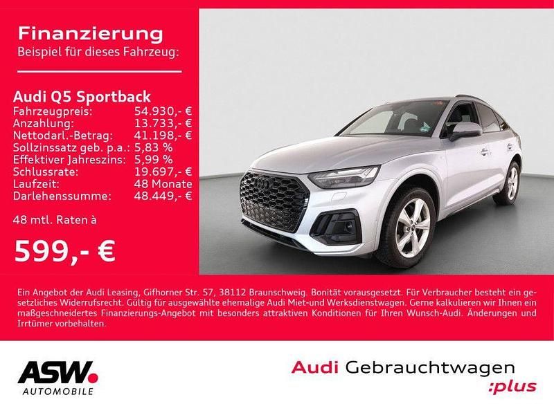 Florettsilber metallic Gebraucht 2024 Audi Q5 Sportback S-Line SUV | 54.930 € (Fairer Preis) - Bild 1/3