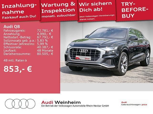 Mythosschwarz metallic Gebraucht 2022 Audi Q8 Ambiente SUV | 72.781 € (Teuer) - Bild 1/2