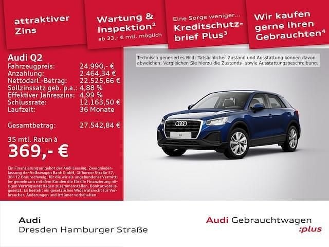 Navarrablau metallic Gebraucht 2022 Audi Q2 Ambiente SUV | 24.990 € (Guter Preis) - Bild 1/3