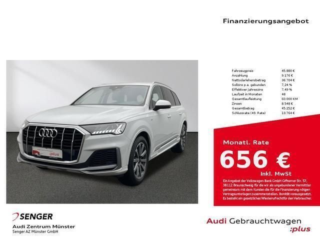 Gletscherweiß metallic Gebraucht 2019 Audi Q7 S-Line SUV | 46.880 € (Etwas zu teuer) - Bild 1/4