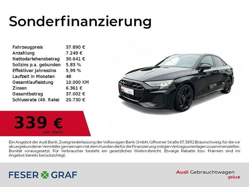 Mythosschwarz metallic Gebraucht 2025 Audi A3 Ambiente Limousine | 37.890 € (Teuer) - Bild 1/4