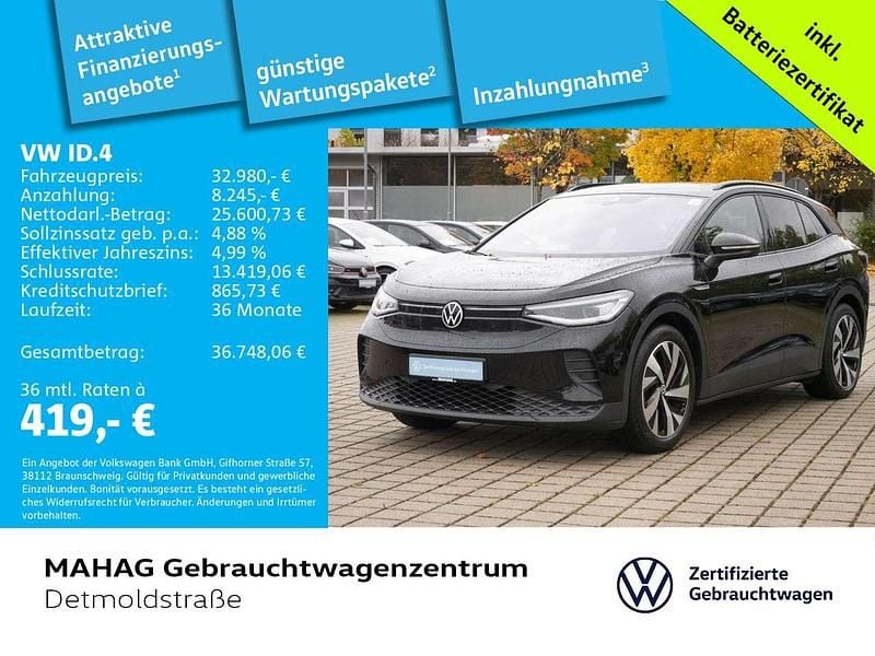 Grenadillschwarz metallic Gebraucht 2023 VW ID.4 Pro Performance SUV | 32.980 € (Fairer Preis) - Bild 1/2