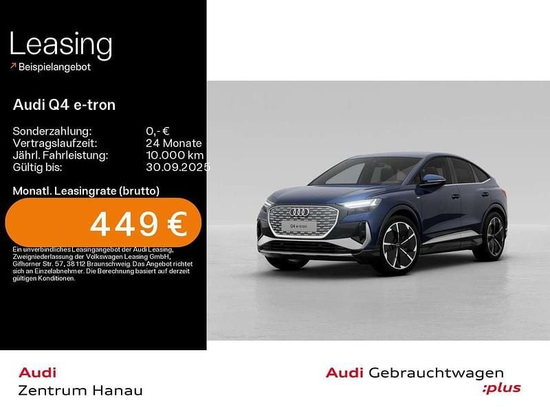 Navarrablau metallic Gebraucht 2025 Audi Q4 Sportback e-tron S-Line SUV | 54.189 € - Bild 1/4