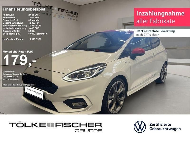 Frost weiss (metallic) Gebraucht 2018 Ford Fiesta ST-Line Kleinwagen | 11.039 € (Guter Preis) - Bild 1/4