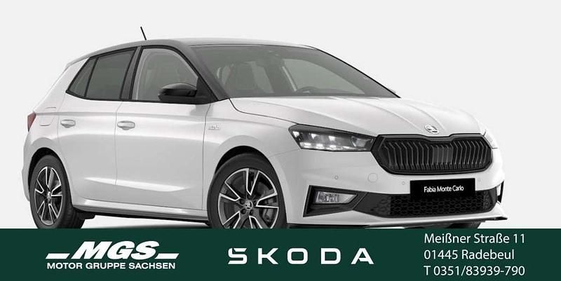 Moonweißperleffekt Neu 2025 Skoda Fabia Monte Carlo Limousine | 26.990 € (Fairer Preis) - Bild 1/4