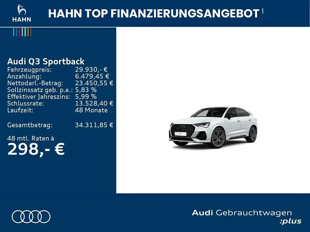 Gebraucht Audi Q3 Sportback S-Line 150 PS (110 kW) 2023 Weiß SUV