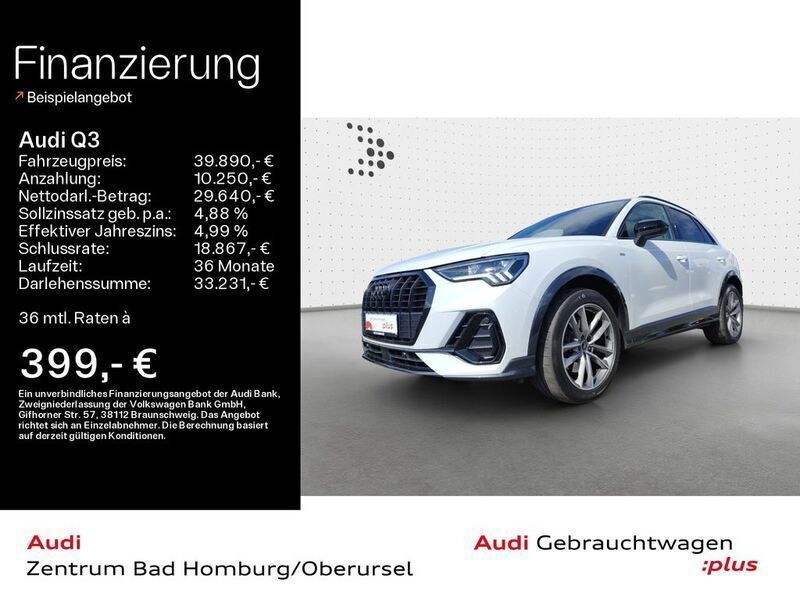 Gletscherweiß metallic Gebraucht 2022 Audi Q3 S-Line SUV | 39.890 € (Fairer Preis) - Bild 1/4