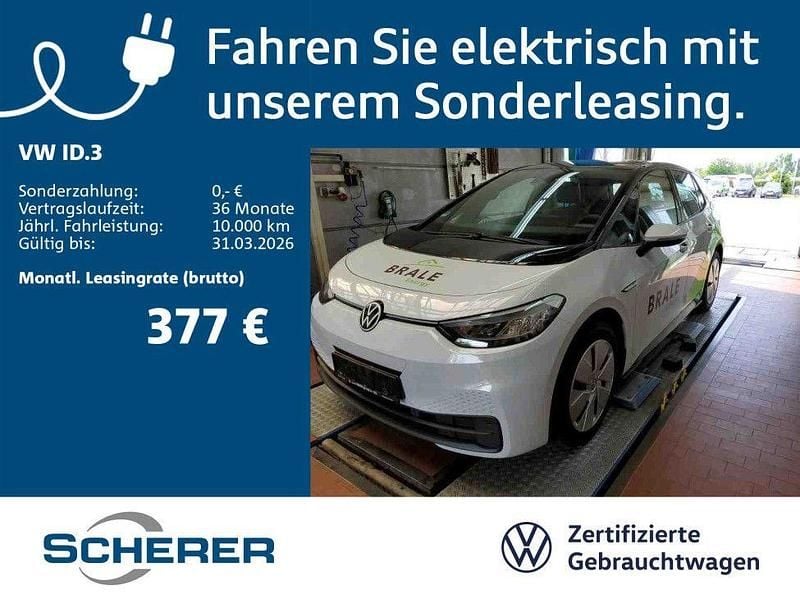 Gebraucht VW ID.3 Pro 150 kW (204 PS) 2023 Gletscherweiß metallic / schwa Kleinwagen