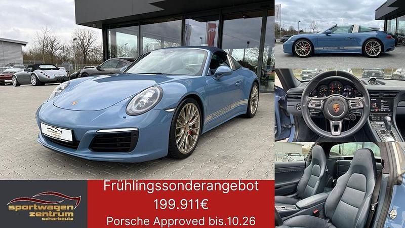 Blau Gebraucht 2017 Porsche 911 Targa 4S Edition Cabrio | 199.911 € - Bild 1/4