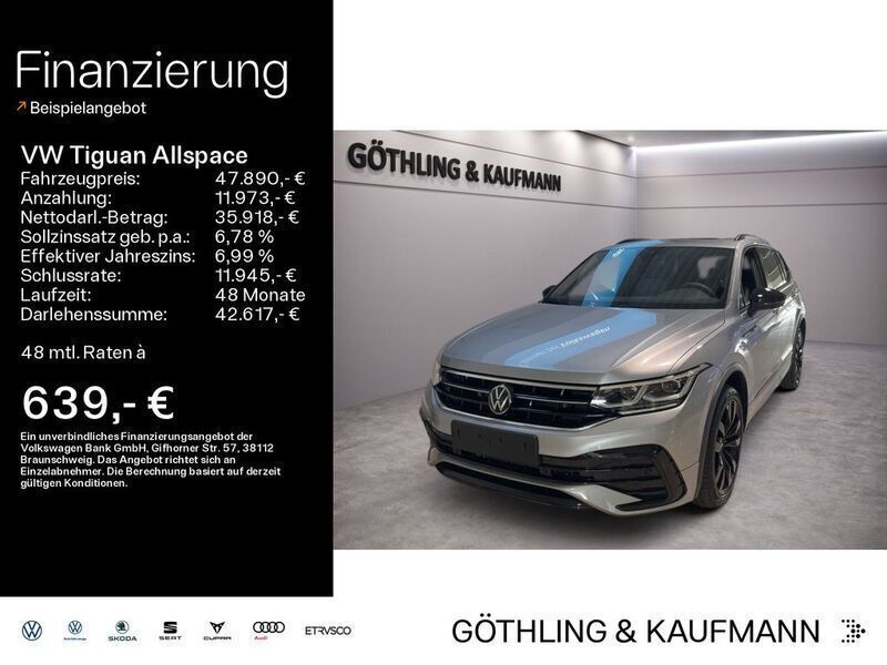 Pyritsilber metallic Gebraucht 2024 VW Tiguan Allspace R-line SUV | 52.490 € - Bild 1/4