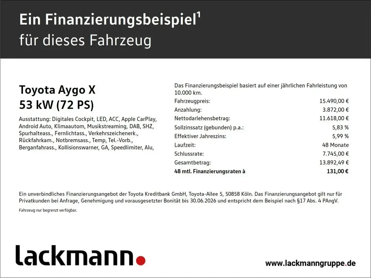 Gebraucht Toyota Aygo X 72 PS (52 kW) 2025 SUV