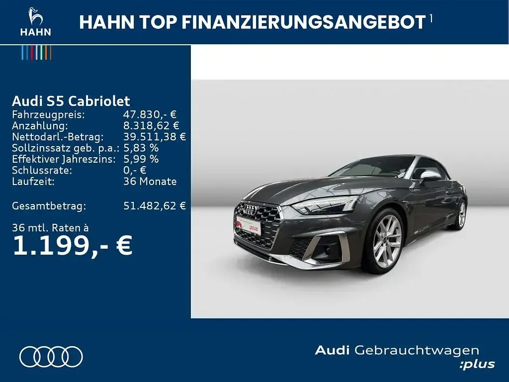 Gebraucht Audi S5 Cabriolet Sport 354 PS (260 kW) 2023 Daytonagrau perleffekt Cabrio