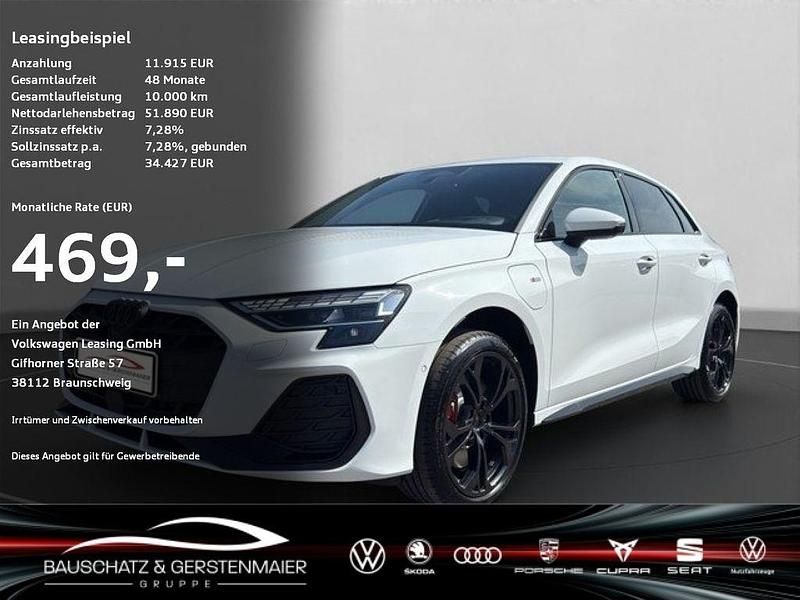 Weiß Neu 2025 Audi A3 Sportback e-tron S-Line Kleinwagen | 51.890 € (Teuer) - Bild 1/4