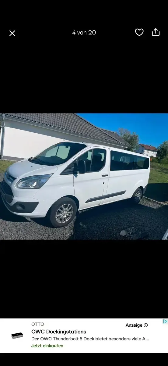 Gebraucht Ford Transit Custom 101 PS (74 kW) 2014 Weiß Van / Kleinbus