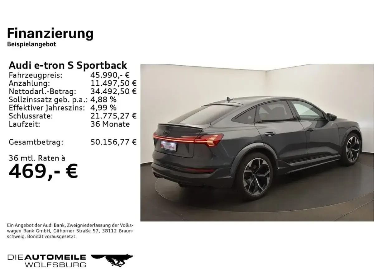 Gebraucht Audi e-tron Ambiente 369 kW (503 PS) 2022 Grau daytonagrau perleffekt metallic SUV