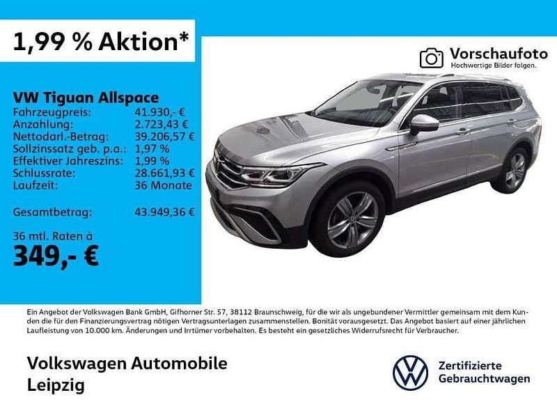Silber Gebraucht 2024 VW Tiguan Allspace Elegance SUV | 41.930 € (Fairer Preis) - Bild 1/3