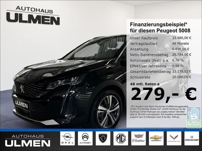 Schwarz Gebraucht 2023 Peugeot 5008 Allure Van / Kleinbus | 33.480 € (Teuer) - Bild 1/2