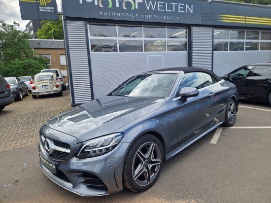 Selenitgrau metalliclack Gebraucht 2019 Mercedes C200 AMG line Cabrio | 29.900 € (Fairer Preis) - Bild 1/4