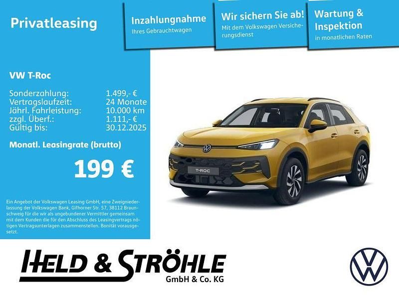 Canary yellow Neu 2025 VW T-Roc Life SUV | 31.200 € (Superpreis) - Bild 1/4